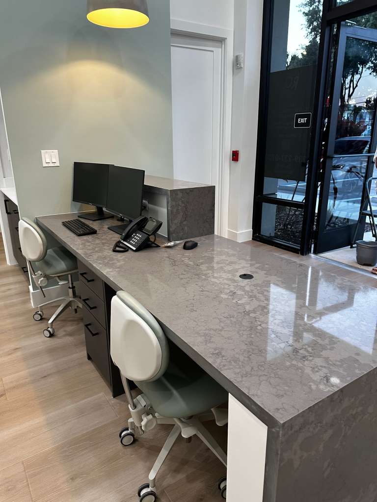 Tidy office reception area cleaned for a Southwest Florida business